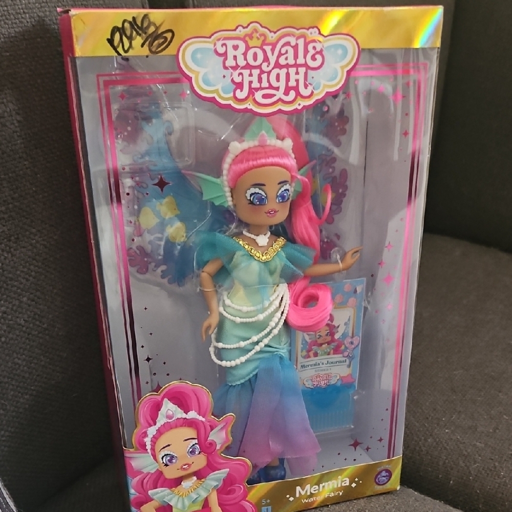 Royale High Mermia Roblox Pink and Blue Doll with Accessories